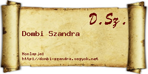 Dombi Szandra névjegykártya